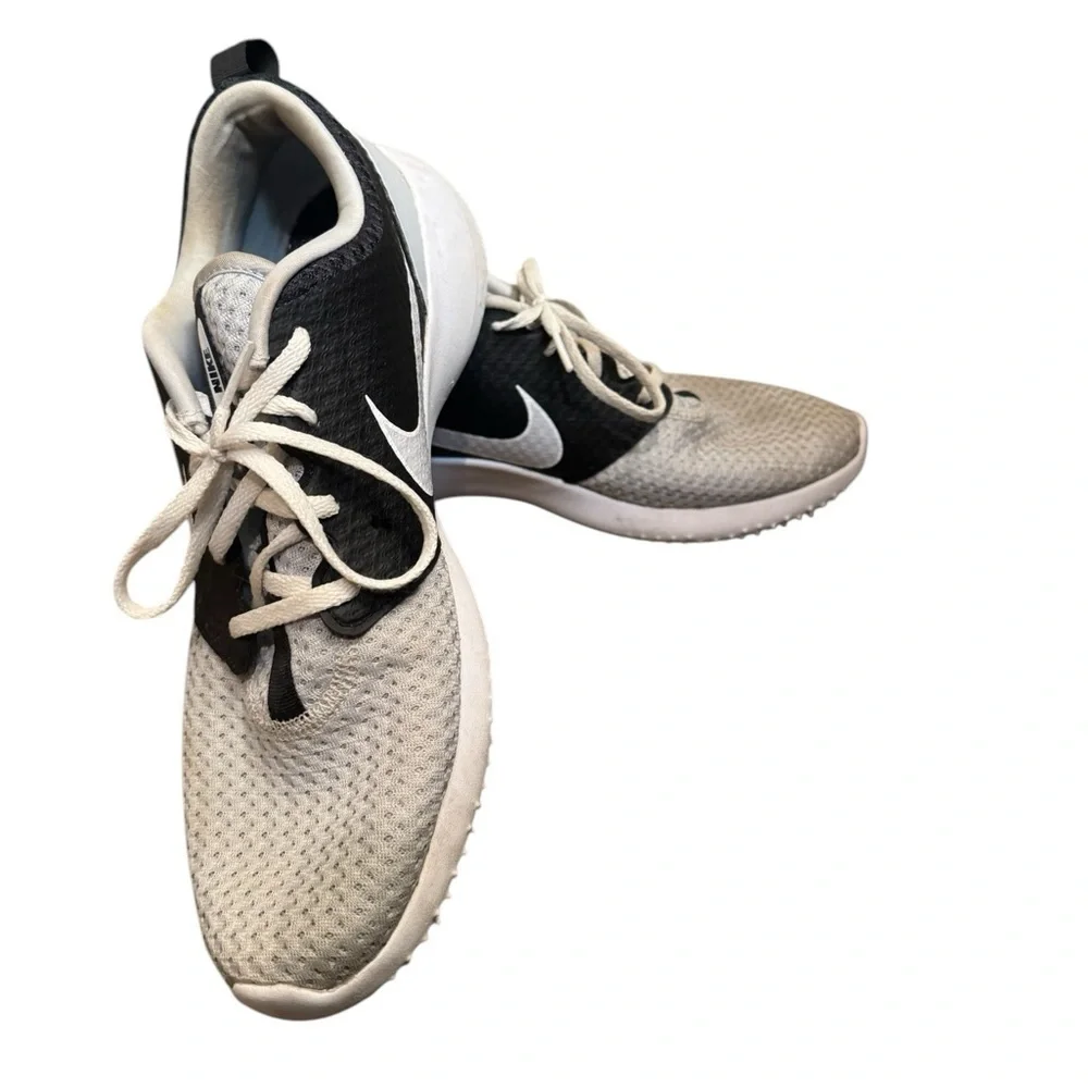 NIKE GOLF Roshe G Pure Platinum Black SZ 10 Men’s Shoe Spikeless Turf Golfing